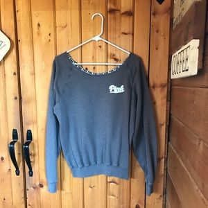 VS PINK off the shoulder sweatshirt!